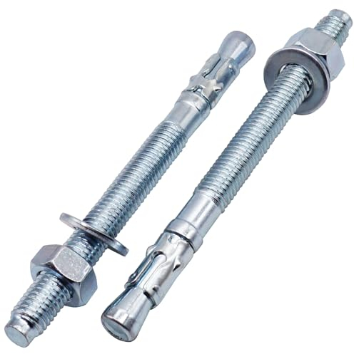 SKIR'CO (4 Stück) Keilanker verzinkt M12 x 140 mm Metalldübel Ankerbolzen Mauerwerk Betonanker