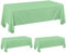 Pesonlook Lot de 2 nappes Vert Sauge pour Tables rectangulaires de 6 Pieds, 153x260cm, Nappe rectangulaire en Tissu Polyester Lavable, pour réception de Mariage, Banquet, fête, Restaurant