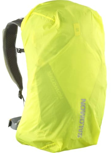 SALOMON Pequeña Funda lluvia, protección intemperie nylon silicona impermeable, ajuste ligero, paquetes 10-25L, detalles reflectantes