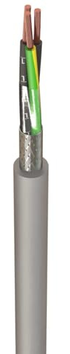 3 Core CY Screened Control Flex Cable 0.5mm, 0.75mm, 1.0mm, 1.5mm, 2.5mm (0.75mm², 5 Metre)