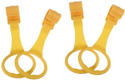 TOBBOMEY Anillos de Tiro para Ñiño Portátiles, Juegos de 4 Piezas de Plástico Duradero, Colores Aleatorios, Soporte para Caminar y Cuna en Guardería, Color Aleatorio Estilo Aleatorio