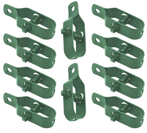 CEEYSEE 10 Stück Drahtspanner verzinkt Zaunspanner Drahtzaun Spanner Maschendrahtzaun Spanndraht für Garten Spanndraht Wildzaun Weidezaun Forstzaun Knotengeﬂechtzaun Seil Einstellen(Grüner/XZQ-LS)