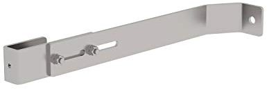 MUNK Günzburger Steigtechnik 64024 Wandhalter, Edelstahl, verstellbar 360-410mm für GFK-Leiter 1St.