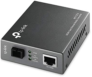 TP-Link 10/100 Mbps WDM Media Converter, Complies with 802.3u 10/100Base-TX, 100Base-FX Standards Extends Fiber Distance Up to 20 km (MC112CS)