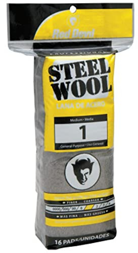 Red Devil 0314 Steel Wool, 1 Medium (Pack of 16)