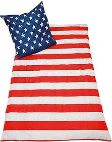 USA mikrofiber-sängkläder nattflagga, 135 x 200 cm