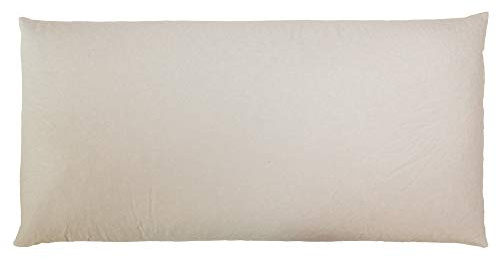 Almohada de espelta orgánica de 40 x 80 cm, de percal orgánica + relleno orgánico, sin teñir y sin blanquear