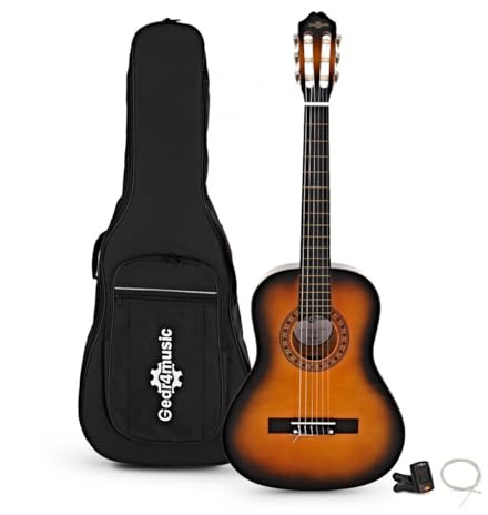 3/4 Classical Guitar Pack, Sunburst, by Gear4music