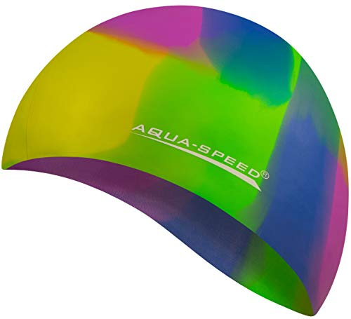 Aqua Speed Bunt Set - Gorro de baño + Pequeño Toalla de Microfibra | Gorra de natación | Unisexo | 25. Colorido / 73