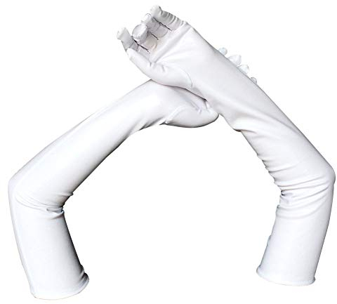 Amorar Frauen Lackleder Handschuhe Winter Oper Lange Handschuhe Elastische Abendkleid Club Party Kostüm Outfits Brauthandschuhe