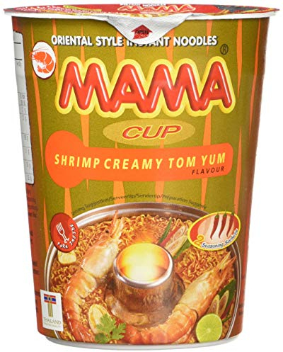 Mama Instant Cup Noodle with Creamy Shrimp Tom Yum Flavor 70 g - Pack of 12