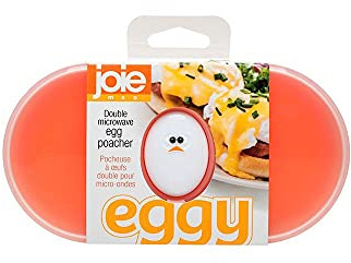 Joie Doppel-Mikrowellen-Eierpochierer, Antihaft-Silikon, LFGB-genehmigt