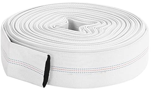 Tidyard Brandsläckningsslang, trädgårdsslang, platt slang, anslutning, byggslang, 30 m 2 tum PVC