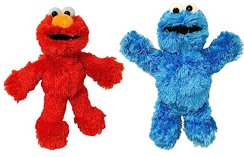 Posh Paws Sesamstraße Plüschtiere, Elmo und Krümelmonster, 20,3 cm, geeignet ab Geburt, Rot
