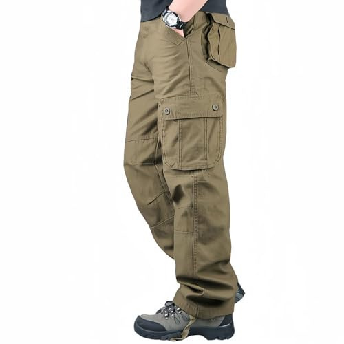 Digralne Pantalon Cargo Homme Cargo Homme Pantalon Militaire Pantalon De Travail Pantalon Coton pour Homme Pantalon Extérieur avec De Nombreuses Poches Pantalon Ranger