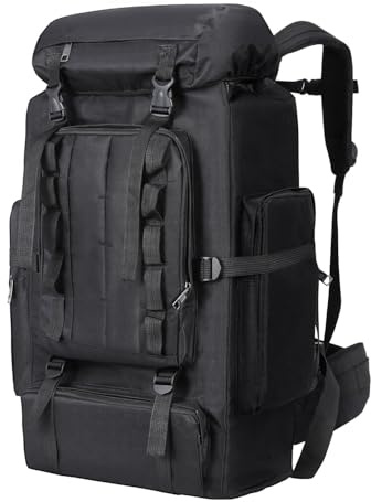 Gkstly 80L Hiking Backpack, Lightweight Camping Rucksack Water Resistant Rucksack Daypack Multifunctional Mountaineering Backpack for Climbing Trekking Walking Cycling Outdoor Sports for Women Men