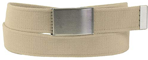 Harrys-Collection Damen Herren Stoff Gürtel 40 mm Breite starkes Band! 12 Farben, Farben:creme