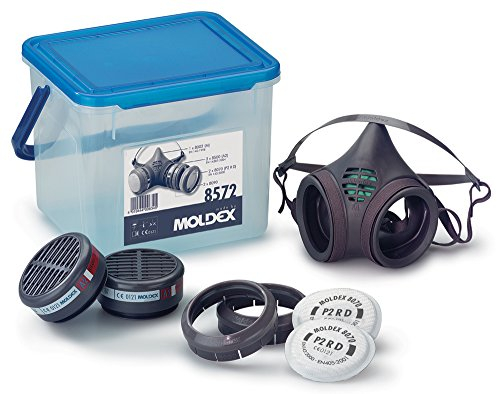 MOLDEX 868572 Mehrwegmaske - Komplett-Set: 1 Maske Größe M, 2 Gasfilter A 2, Partikelfilter P 2, Partikel Filteradapter, Nr. 8572