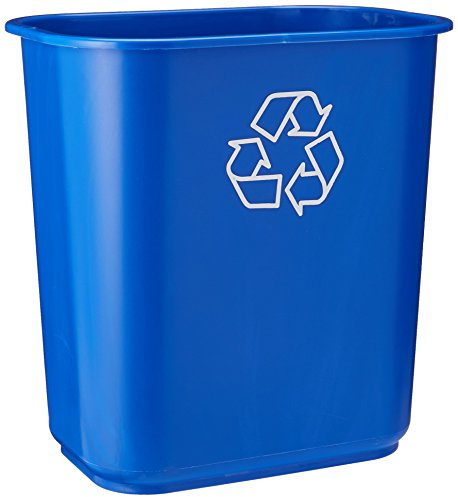 United Solutions EcoSense WB0070 Blue Thirteen Quart Recycling Indoor Wastebasket - 13QT Recycling Trash Can/Bin in Blue