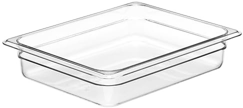 Cambro 22CW 4.1 qt Capacity, 12-3/4 Length x 10-7/16 Width x 2-1/2 Depth, Camwear Clear Polycarbonate Half Size Food Pan