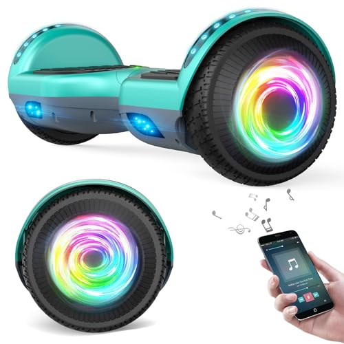 SISIGAD Offroad Hoverboard Kinder Adults mit 6,5 Reifen Leistungsstarke große Batteria Hoverboard Bluetooth-Lautsprechern LED-Licht