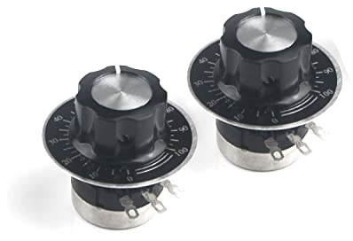 Switian 2 Stück RV24YN20S B203 20K Ohm Single Turn Potentiometer für Inverter-Drehzahlregelung, Motordrehzahlregelung für 2pcs A03 und Dials
