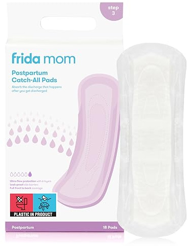 Frida Mom Assorbenti post-partum: Maxi assorbenti a prova di perdite, 6 strati di protezione per la massima assorbenza, 18 pezzi