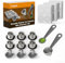 10pcs Reusable Capsules for Nespresso OriginalLine - Refillable Coffee Pods Stainless Steel Cups Compatible for Nespresso OriginalLine Machine (10pods+300Lids)