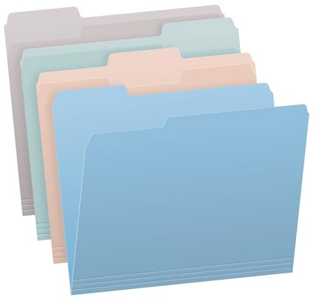 Pendaflex File Folders, 36-Pack, Letter Size, Assorted Pastel Colors, 1/3-Cut Tabs, Expanding Bottom, Durable Paper Folders for Home Office Filing Cabinets and Everyday Document Organization
