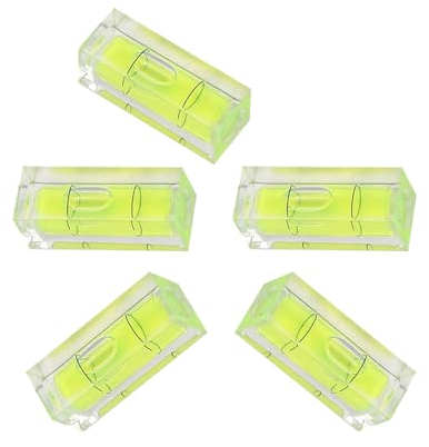 5 niveles de burbuja pequeños, 15 x 15 x 40 mm, nivel de burbuja de precisión, nivel de espíritu para camping, caravana, caravana, equipo de cámara