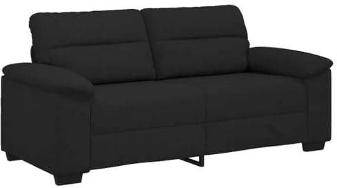 vidaXL Canapé à 2 Places Noir 180x81x84 cm Tissu