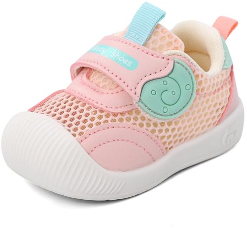 MK MATT KEELY Zapatos Bebé Niño Niña Verano Primeros Pasos Zapatillas Malla Transpirable Ligero con Suela Suave Antideslizante,Rosa,20 EU
