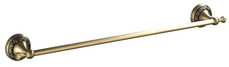 Flybath 60 CM Porte Serviette Laiton Antique vec Vintage Motif Exquis Carving Salle de Bain Barre Porte Serviettes Mural, Bronze Brossé