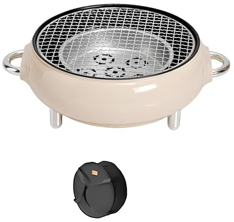 PNAJFUEL Minigrill, Utomhusgrill, Koreansk Kolgrill/Off-Whit/B