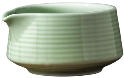 Joygoodta Matcha Bowl 500 ml Coppa giapponese Ceramica Matcha con versare una tazza da tè liscia elegante per il ristorante per la casa da tè, verde