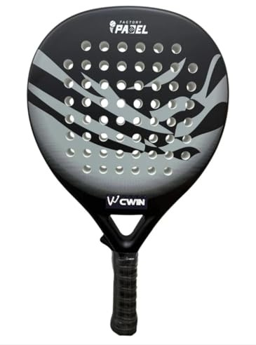 Padel Racket Carbon Fiber Surface with EVA Memory Flex Foam Core, for Beginner and Intermediate Players, carying case included.