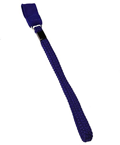 PCP Cane Wrist Strap, Durable Triple Braided Elastic Nylon Lanyard for Canes, Blue