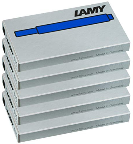 Lamy T10 Blue Ink Cartridges (5 Packs, Blue)