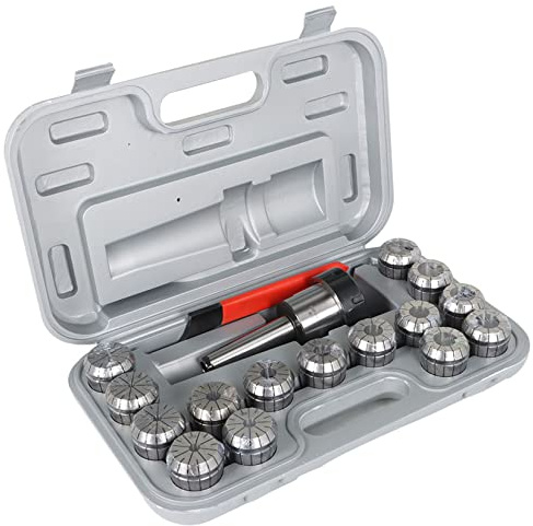 findmall 17Pcs MT3 Shank ER40 Chuck Spring Collet Chuck Set with Collets 1/8 Inch-1 Inch Set and Box Fit for CNC Engraving Machine and Milling Lathe Tool