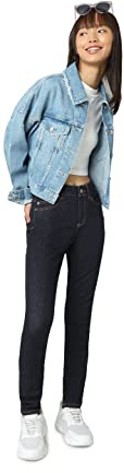 ONLY ONLBLUSH Mid SK STAYBLUE DNM REA023 Noos, Jeans da Donna, Dark Blue Denim, XS/30