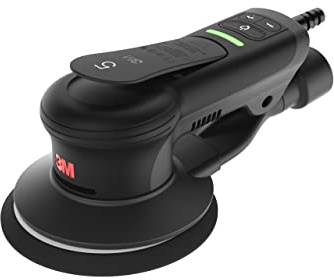 3M Xtract Electric Random Orbital Sander, Ergonomic and Lightweight ROS, 88758, 5 in, Central Vacuum, 3/16 in Orbit, 110V, 350W Motor, Metal Fabrication, Woodworking, Black