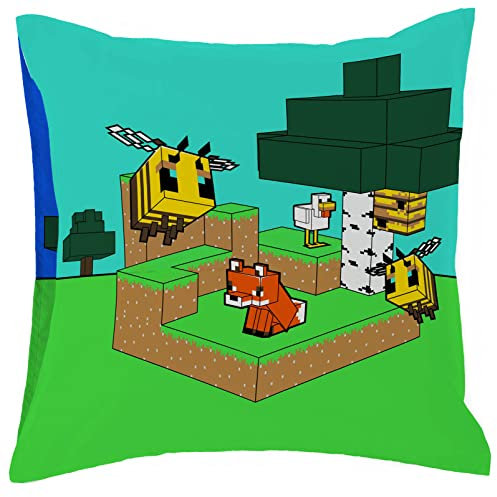 Jay Franco Minecraft Creative Mode 100% Baumwolle Kissenbezug 80x80 cm