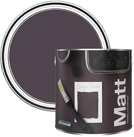 Rust-Oleum Colours Matt Emulsion Wall and Ceiling Paint - Grape Soda 2.5L