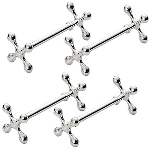 Hopbucan 4 StüCk Legierung EssstäBchen StüTze StäNder Gabeln Messer Halter Rack StäNder Metall Tisch Dekoration (Silber)
