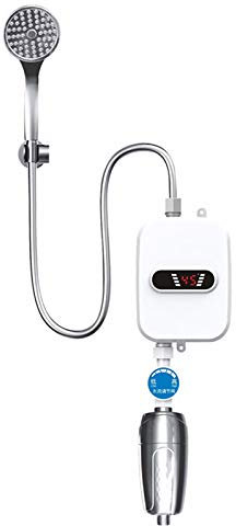 Chauffe-Eau instantané Electrique Robinet d'eau Chaude et Froide à Double Usage Instantanée Chauffe Robinet 220V 3500W avec Affichage de la Température et Douche Amovible Tete