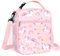 Clastyle Princess Insulated Kids Lunch Bag Large Thermal Cooler Bag for Girl Picnic School Lunch Box Tote,Pink Unicorn Rainbow