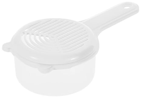 Povanjer Ciotola per lavare i frutti di bosco, Scodella per frutta - Ciotola per cestello di scarico per mirtilli con coperchio e manico - Contenitore per alimenti per la casa, ciotola per frutta e