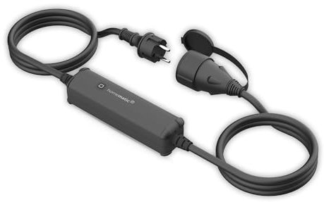 Homematic IP Smart Home Schalt-Mess-Kabel – außen, steuert Leuchten oder Elektrogeräte per App, Alexa & Google Home, 160775A0