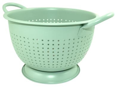 Fackelmann Colapasta extra profondo per scolare, lavare pasta, riso, verdure, materiale in acciaio inossidabile, con piede d'appoggio, dimensione Ø22 x 14 cm