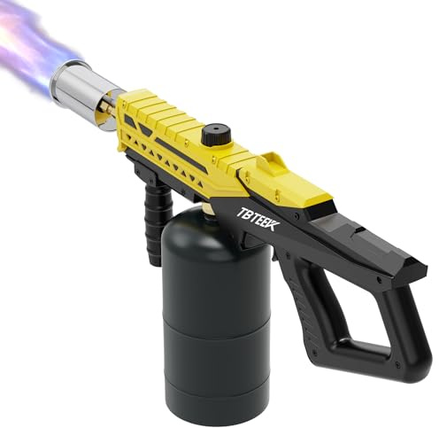 TBTeek Propane Torch, Powerful Propane Grill Torch Gun, Kitchen Blow Torch for Cooking, Adjustable Weed Burner Torch, Charcoal Lighter for BBQ, Searing Steaks, Campfire, Welding(Tank Not Included)